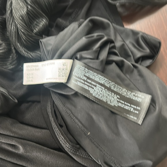 Ever New Curve Pleat Square-Neck Top Blouson Sleeves Black Size 16 - Picture 12 of 14